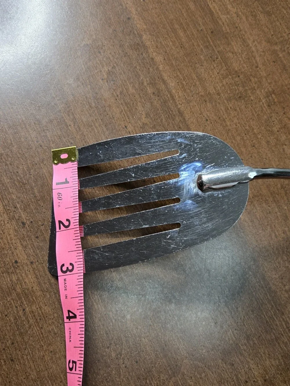 Vintage Ekco Long Angled Spatula Turner USA Black Handle Corncob Pattern